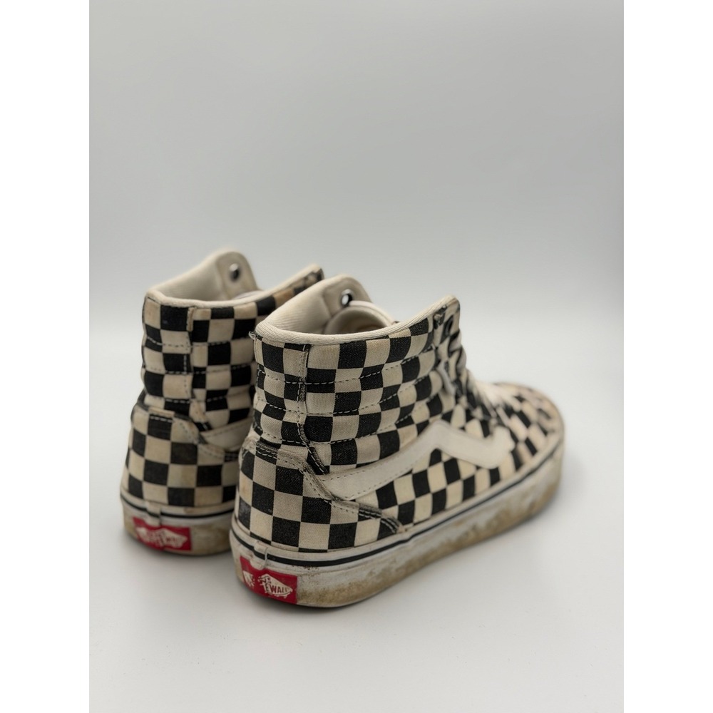 Vans Womens Black White Sk8-Hi Tapered Sneakers Checkerboard Lace Up Outdoor 7 - Picture 3 of 7